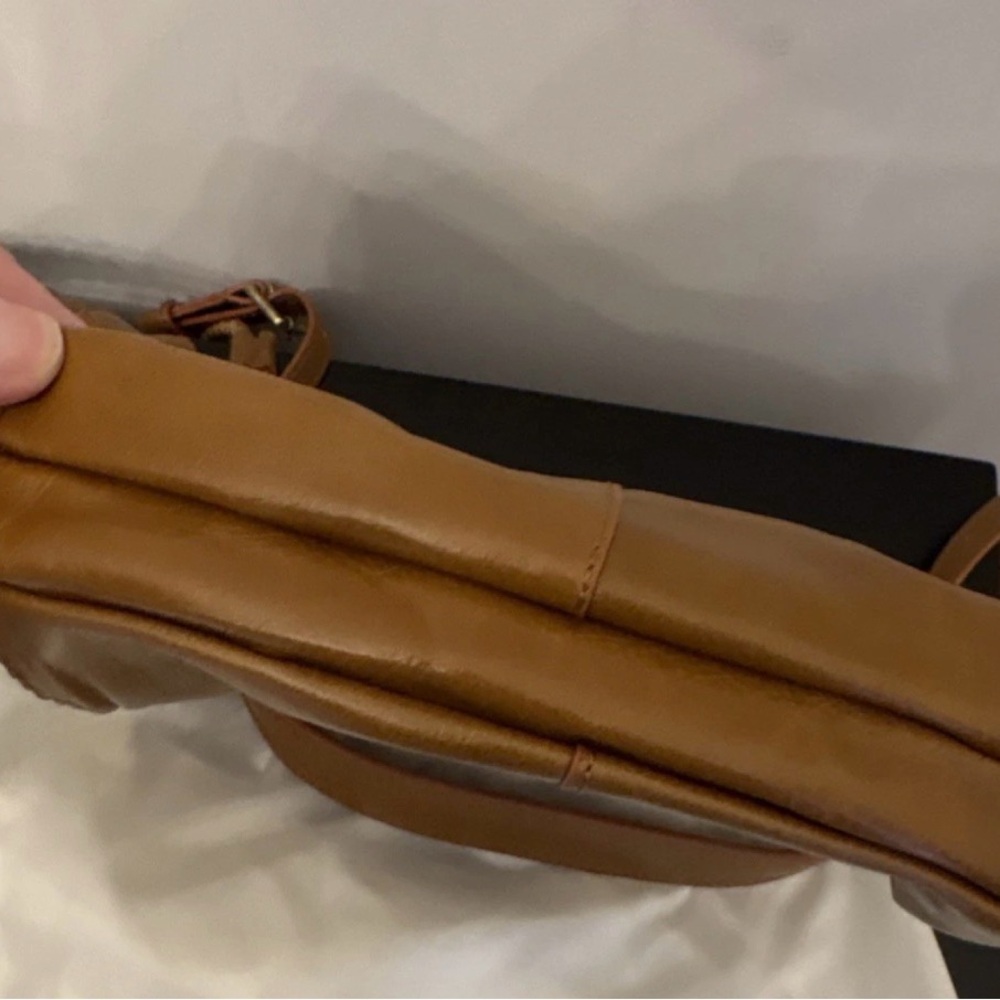 HOBO Cognac Leather Lasso Hobo Crossbody or Shoulder Bag with Braided Strap - Picture 9 of 9
